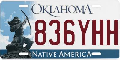 OK license plate 836YHH