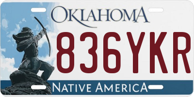 OK license plate 836YKR