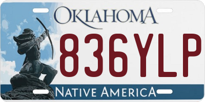 OK license plate 836YLP