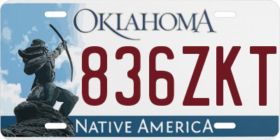 OK license plate 836ZKT