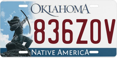 OK license plate 836ZOV