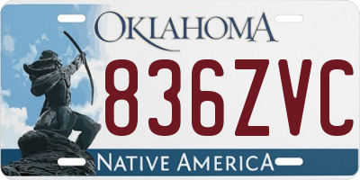 OK license plate 836ZVC