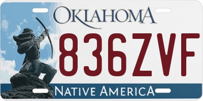 OK license plate 836ZVF