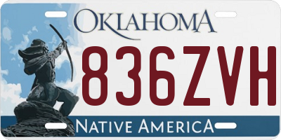 OK license plate 836ZVH