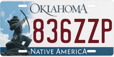 OK license plate 836ZZP