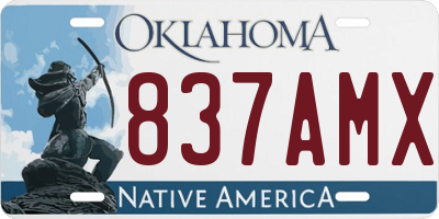 OK license plate 837AMX