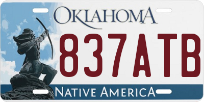 OK license plate 837ATB
