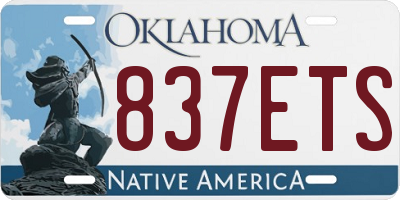 OK license plate 837ETS