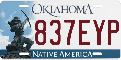OK license plate 837EYP