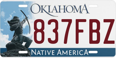OK license plate 837FBZ