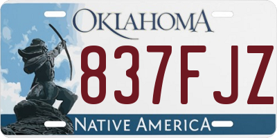 OK license plate 837FJZ