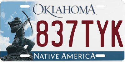 OK license plate 837TYK