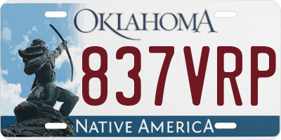 OK license plate 837VRP