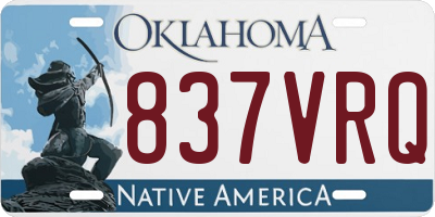 OK license plate 837VRQ