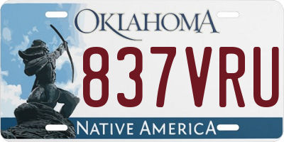 OK license plate 837VRU