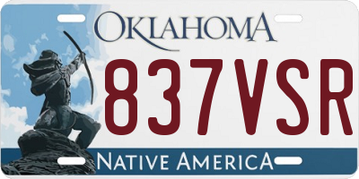 OK license plate 837VSR