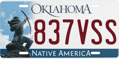 OK license plate 837VSS