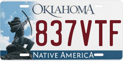 OK license plate 837VTF