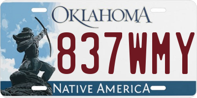 OK license plate 837WMY