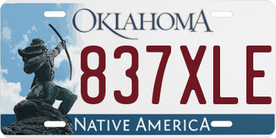 OK license plate 837XLE