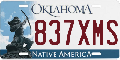 OK license plate 837XMS