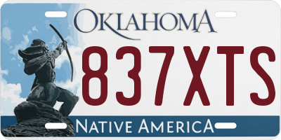 OK license plate 837XTS