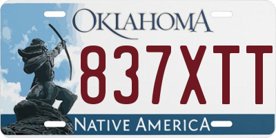 OK license plate 837XTT