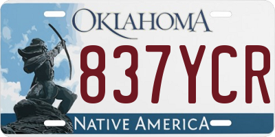 OK license plate 837YCR