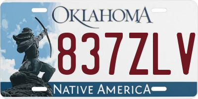 OK license plate 837ZLV
