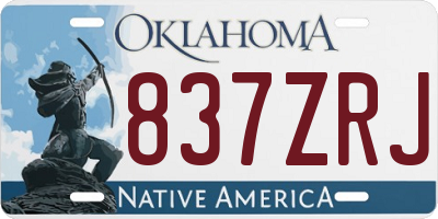 OK license plate 837ZRJ