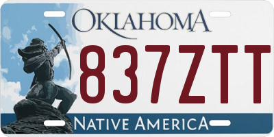 OK license plate 837ZTT