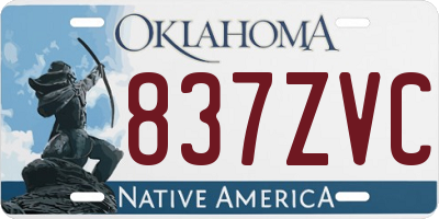 OK license plate 837ZVC