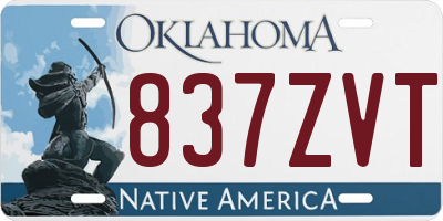 OK license plate 837ZVT