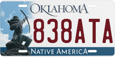 OK license plate 838ATA