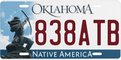 OK license plate 838ATB