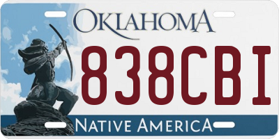 OK license plate 838CBI
