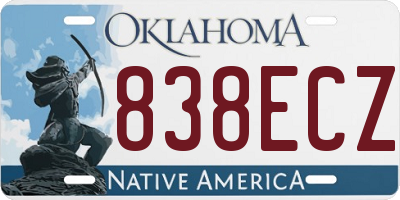 OK license plate 838ECZ