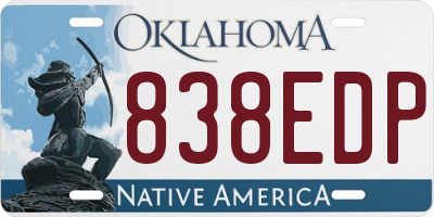 OK license plate 838EDP