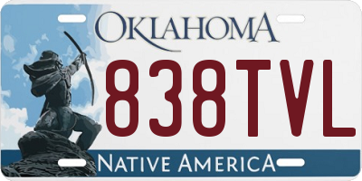 OK license plate 838TVL
