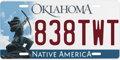 OK license plate 838TWT