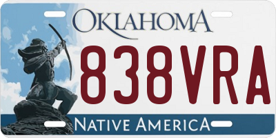 OK license plate 838VRA
