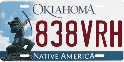 OK license plate 838VRH