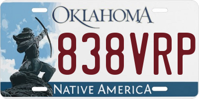 OK license plate 838VRP