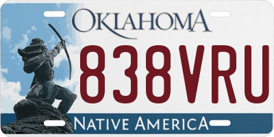 OK license plate 838VRU