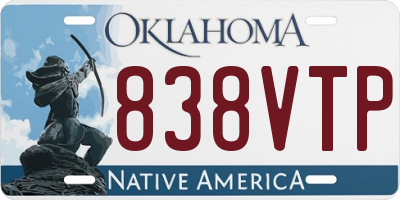OK license plate 838VTP