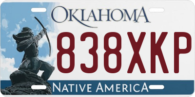 OK license plate 838XKP