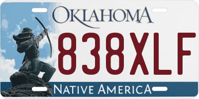 OK license plate 838XLF