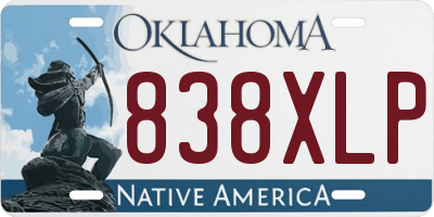 OK license plate 838XLP