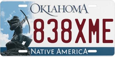 OK license plate 838XME