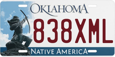 OK license plate 838XML